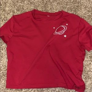 red space themed crop top